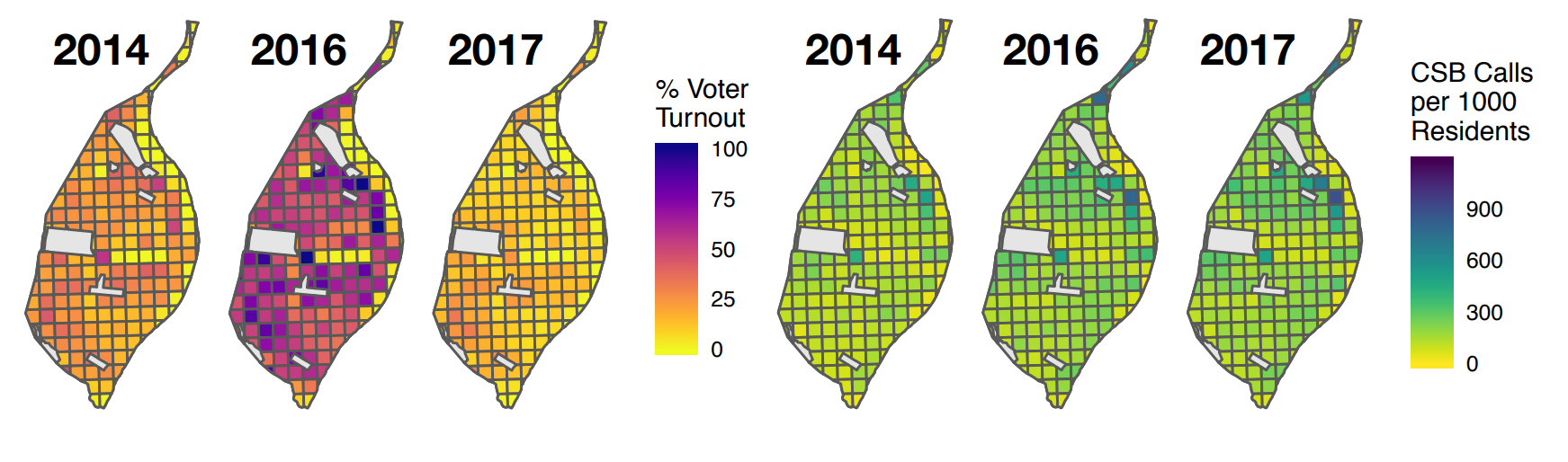 Voter Turnout and Call Density