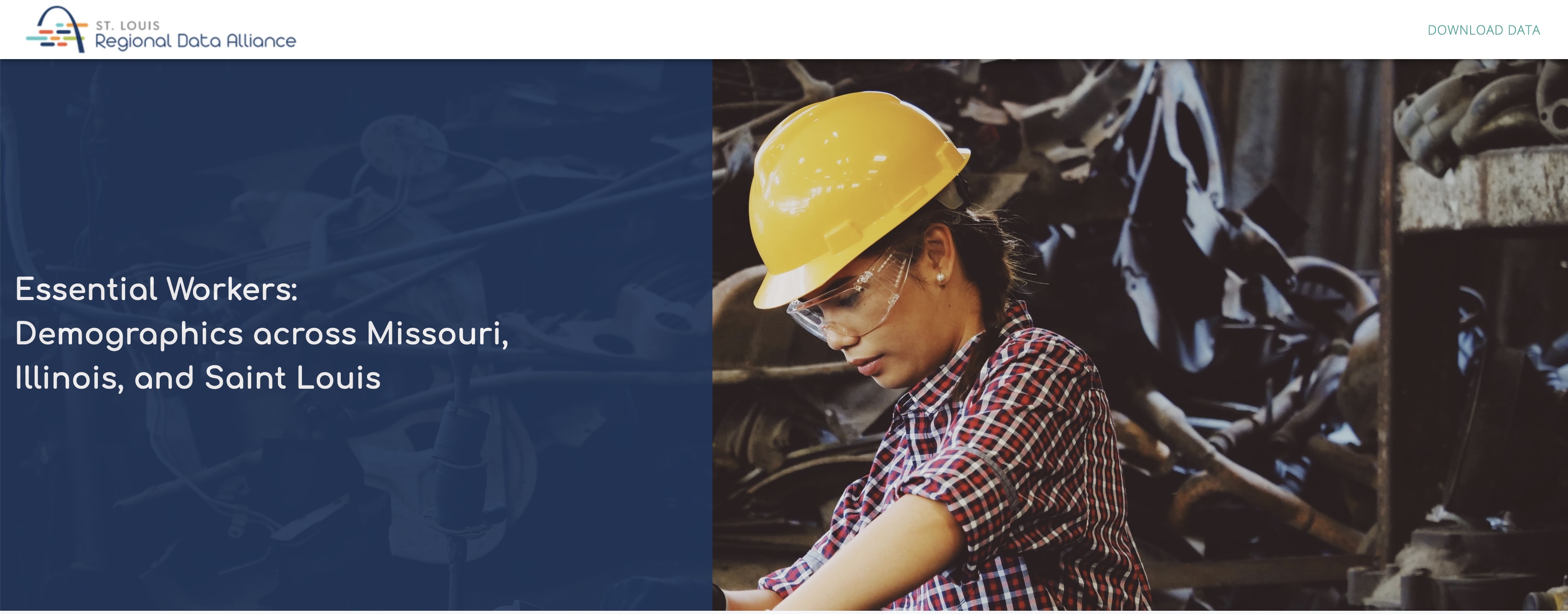 Banner from Essential Workers Dashboard