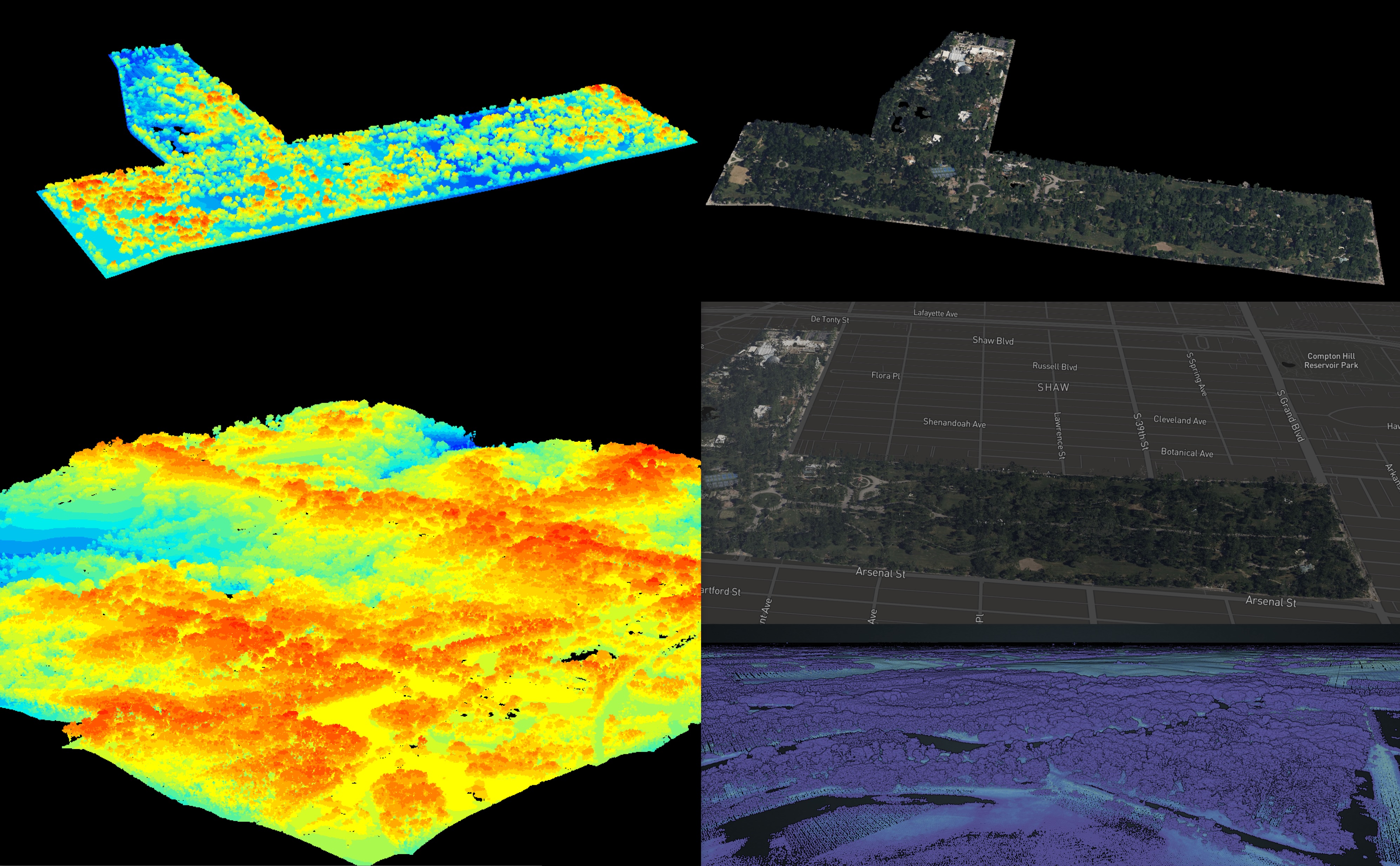 Collage of Example Lidar Maps
