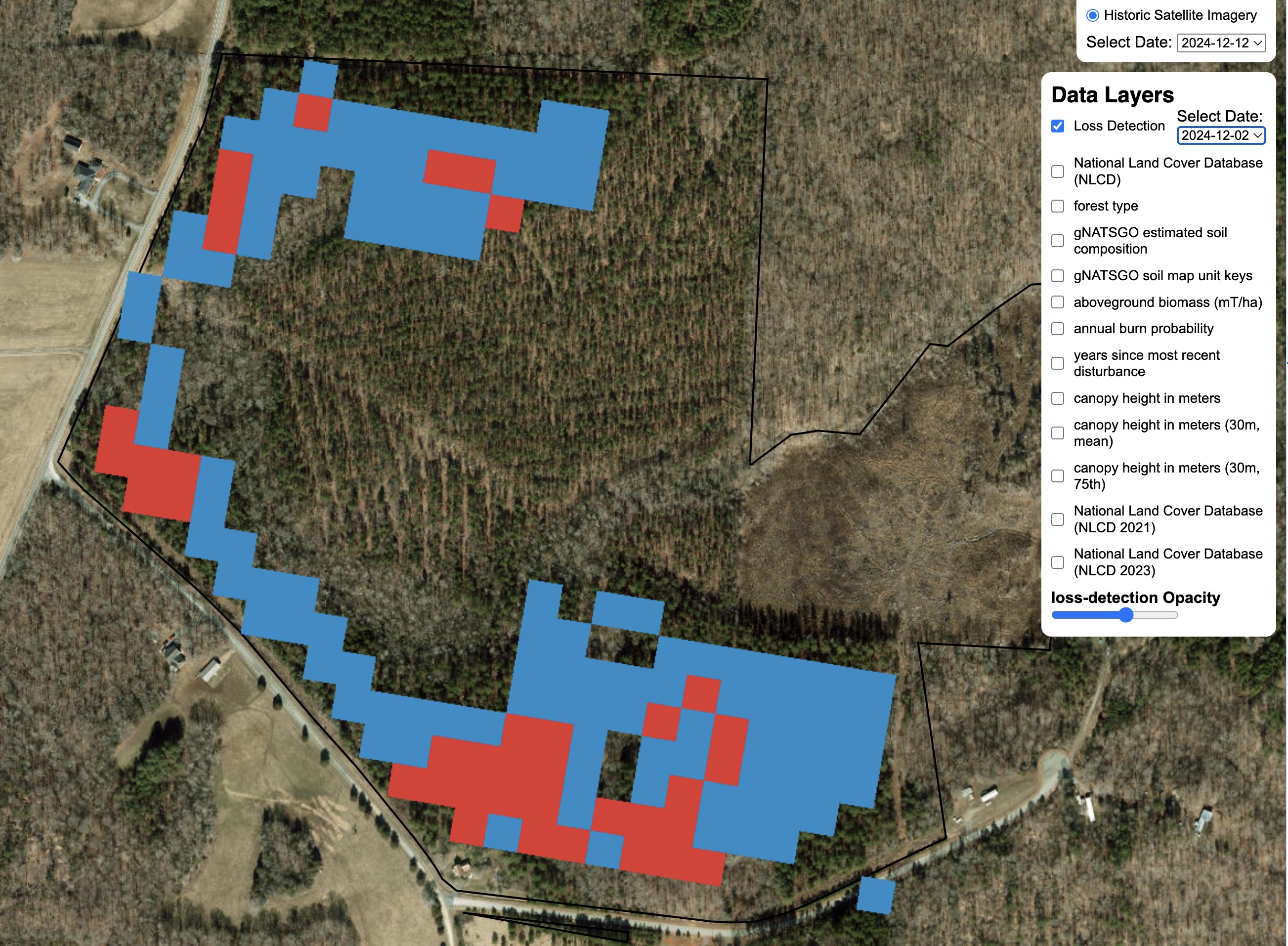 Example Loss Detection Map