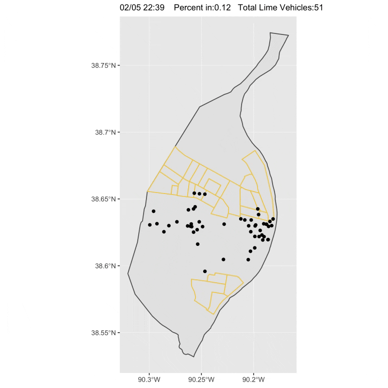 GIF of Scooter Distribution in Equity Zones Over Time