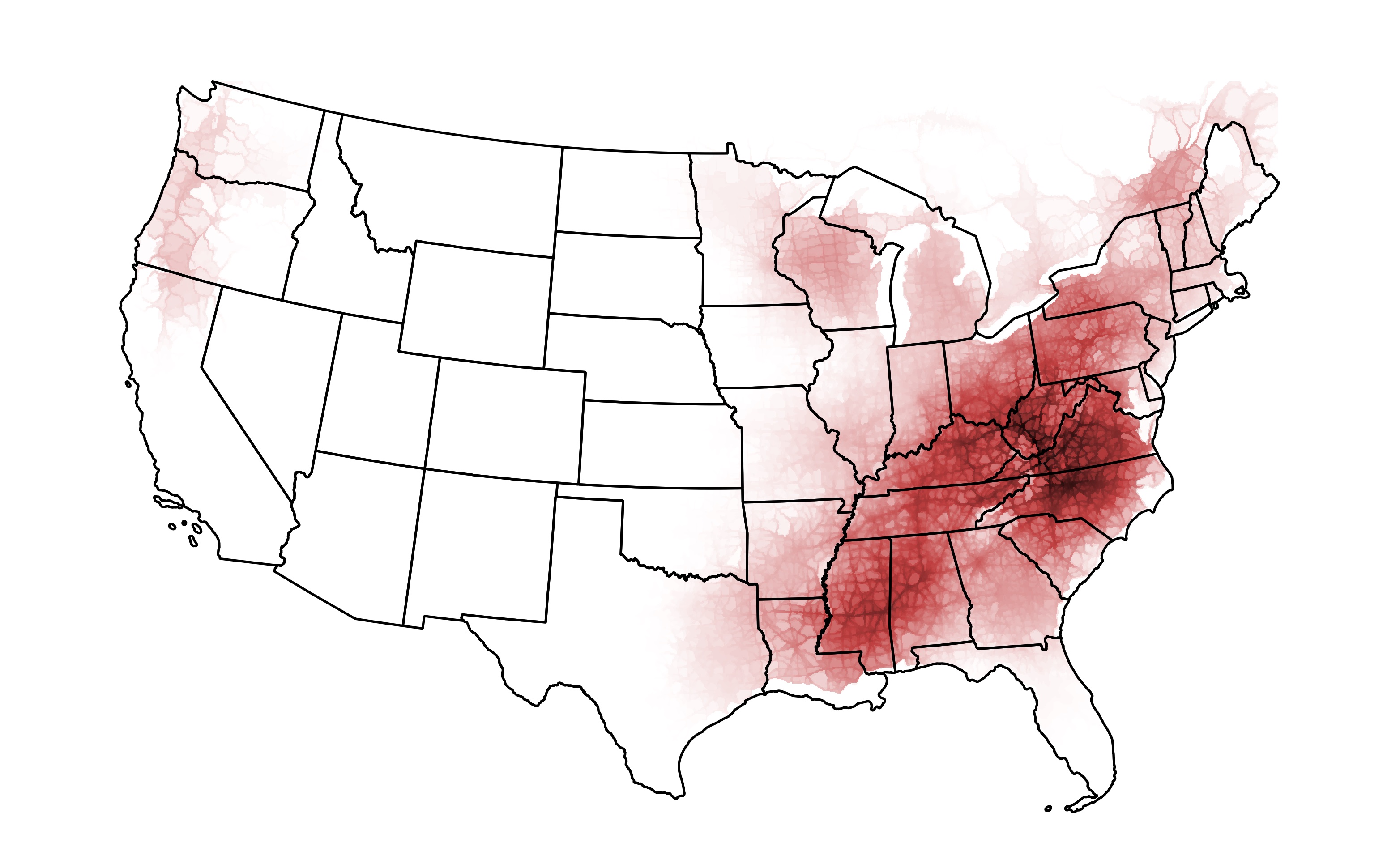 Example Mill Isochrone Map